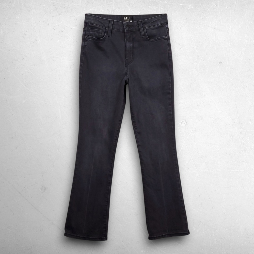 L.T.J Letter To Juliet Cropped Bootcut Jeans Women 25 Black Grunge Indie Sleek